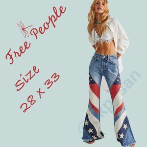 Rare Free People Betsy Flare Jeans Sz 28
